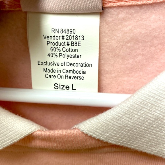 NWOT Vintage 1980's Adrian Delafield Cottagecore Pink Grandma Sweatshirt - Picture 3 of 4